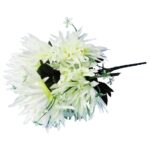 BUKIET 7 SZTUCZNYCH BIAŁYCH ASTRÓW - DEKORACJA WYSOKA JAKOŚĆ 54CM - obrazek 2