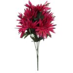 BUKIET 7 BORDOWYCH ASTRÓW Z BIAŁYMI DODATKAMI - KWIATY SZTUCZNE WYSOKIEJ JAKOŚCI