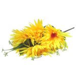 BUKIET SZTUCZNYCH ŻÓŁTYCH ASTERÓW Z BIAŁYMI DODATKAMI - 54CM - obrazek 2