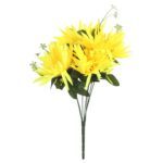 BUKIET SZTUCZNYCH ŻÓŁTYCH ASTERÓW Z BIAŁYMI DODATKAMI - 54CM