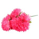 Biało-Różowy Bukiet Sztucznych Chryzantem Strzępiastych - Dekoracja na Wszystkich Świętych, 54 cm - obrazek 2