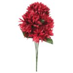 Bordowy Bukiet Sztucznych Chryzantem 62cm - Dekoracja na Wszystkich Świętych