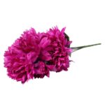 Sztuczny Bukiet 6 Dużych Fioletowych Chryzantem 62cm - Idealny na Wszystkich Świętych - obrazek 2