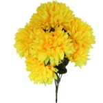 Bukiet sztucznych chryzantem żółtych 62cm - idealny do dekoracji na Wszystkich Świętych