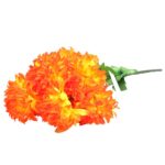 Bukiet 10 Pomarańczowych Dużych Sztucznych Chryzantem na Wszystkich Świętych - obrazek 2