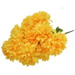 Bukiet 10 dużych chryzantem w kolorze żółtym - obrazek 2