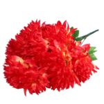 BUKIET 7 SZTUCZNYCH CHRYZANTEM W KOLORACH ŻÓŁTO-CZERWONYCH O WYSOKOŚCI 65 CM - obrazek 3