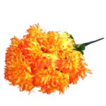 BUKIET 7 SZTUCZNYCH CHRYZANTEM W KOLORZE ŻÓŁTO-POMARAŃCZOWYM O WYSOKOŚCI 65 CM - obrazek 3