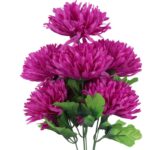 BUKIET 7 CHRYZANTEM FIOLETOWYCH FI 16 CM - obrazek 2