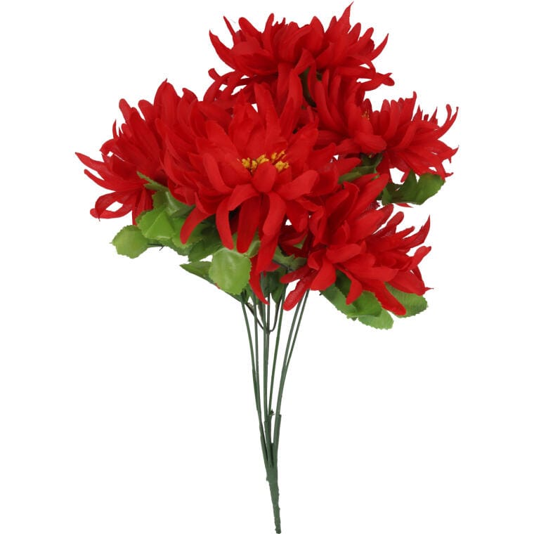 BCHS13-7CZ-MALA Bukiet 7 chryzantem strzępiastych 40 cm kolor czerwony - obrazek 1