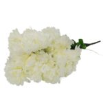 Sztuczny Bukiet Białych Chryzantem z Trawką - Dekoracja na Wszystkich Świętych, 56 cm - obrazek 2