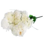 Kremowy Bukiet Sztucznych Chryzantem w Kompozycji z Trawką - Dekoracja na Wszystkich Świętych - obrazek 3