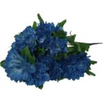 Bukiet 18 chryzantem w kolorze niebieskim z trawką - obrazek 2