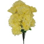 Żółty Bukiet Sztucznych Chryzantem w Kompozycji z Trawką - Dekoracja na Wszystkich Świętych
