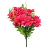 Bukiet 8 gerber w dodatkami w kolorze czerwonym - obrazek 2