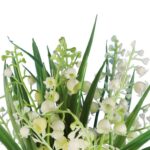 BUKIET 5 GAŁĄZEK Z KONWALIAMI 30 CM KOLOR BIAŁY - obrazek 2