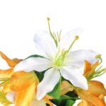 Sztuczny Bukiet 15 Clematisów Żółtych, Wysokość 68 cm - obrazek 3