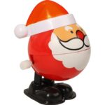 Nakręcany Czerwony Mikołaj Skarzący o Wysokości 6.5 cm - obrazek 2