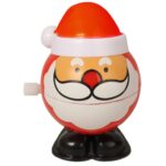 Nakręcany Czerwony Mikołaj Skarzący o Wysokości 6.5 cm