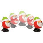 Nakręcany Czerwony Mikołaj Skarzący o Wysokości 6.5 cm - obrazek 3