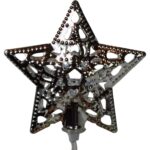 Lampa ozdobna Srebrne Gwiazdki z 20 białymi diodami LED zasilanymi bateriami AA - obrazek 2