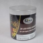 Lampa ozdobna Srebrne Gwiazdki z 20 białymi diodami LED zasilanymi bateriami AA - obrazek 3