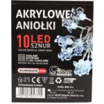 Lampki choinkowe na sznurze AKRYLOWE ANIOŁKI 10 led na baterie - obrazek 2