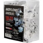 Lampki choinkowe na sznurze AKRYLOWE ANIOŁKI 10 led na baterie - obrazek 3