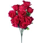 BUKIET 12 RÓŻ ROZWINIĘTYCH BORDOWYCH
