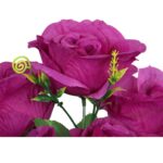 Bukiet 12 rozwiniętych róż w kolorze fioletowym - obrazek 2