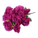 Bukiet 12 rozwiniętych róż w kolorze fioletowym - obrazek 3
