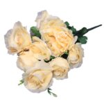 BUKIET 12 RÓŻ ROZWINIĘTYCH KREMOWYCH - obrazek 2