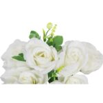 BUKIET 12 RÓŻ ROZWINIĘTYCH BIAŁYCH - obrazek 2
