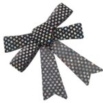 Zestaw 3 wstążek metalizowanych 10 cm kolor czarny - obrazek 2