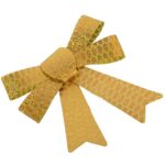 Zestaw 3 wstążek metalizowanych 10 cm kolor złoty - obrazek 2