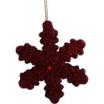 Komplet 65 zawieszek brokatowych czerwonych - obrazek 2