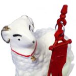 Baranek Wielkanocny Plastikowy Biały 7cm do Koszyczka Święconki / Dekoracja Świąteczna - obrazek 3