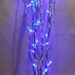 Niebieska Gałązka Dekoracyjna z 30 LED Światełkami do Użytku Wewnętrznego