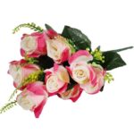 Bukiet 9 róż 45 cm kolor różowy - obrazek 3