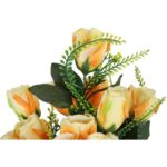 Sztuczny bukiet 9 żółtych róż o wysokości 45 cm - obrazek 2