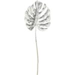 Sztuczna Gałązka Filodendrona 69 cm w Kolorze Srebrnym