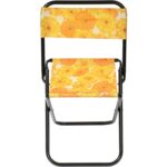 Turystyczne Składane Krzesło w Żółte Kwiaty z Prostym Mechanizmem Otwierania - obrazek 2