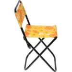 Turystyczne Składane Krzesło w Żółte Kwiaty z Prostym Mechanizmem Otwierania - obrazek 3