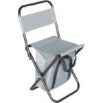 Przenośne Krzesło Turystyczne z Izolacyjną Torbą na Żywność BS-032 Szare - obrazek 3
