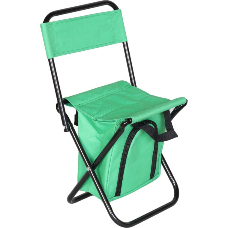 BS-032zielone Zielone Krzesełko Turystyczne i Wędkarskie z Oparciem i Izolacyjną Torbą na Żywność BS-032 - obrazek 1