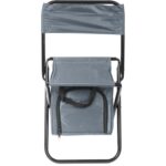 Składane Krzesło Turystyczne z Torbą Izolacyjną i Oparciem - Szare, Wzmocnione Aluminium, BS-033 - obrazek 3