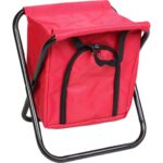 Krzesło turystyczne z torbą izolacyjną czerwone - obrazek 2