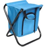 Niebieskie Krzesełko Turystyczne z Izolacyjną Torbą do Przechowywania Żywności BS-037