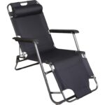 Leżak Ogrodowy BS065 Goliat, Multifunkcyjny i Wytrzymały, Kolor Czarny - obrazek 3