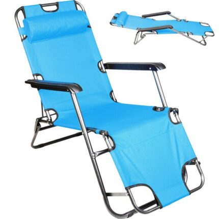 Uniwersalny Leżak Ogrodowy Niebieski Goliat BS065 z Materiału Oxford 600D